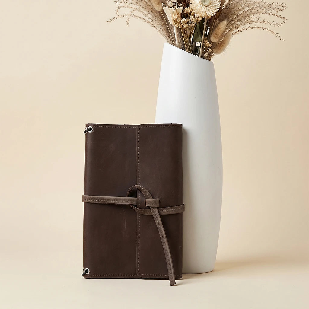 Monogrammed Leather Notebook