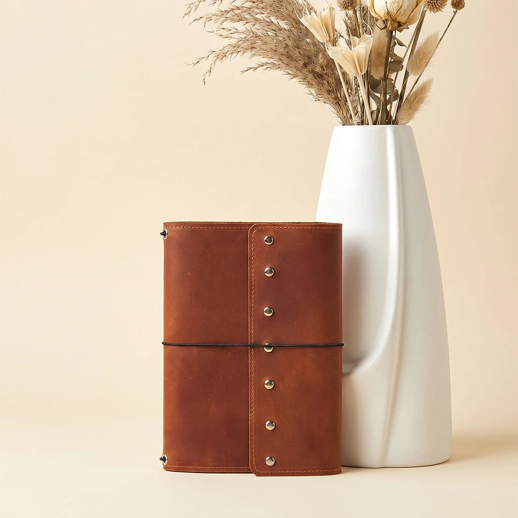 Monogrammed Leather Notebook