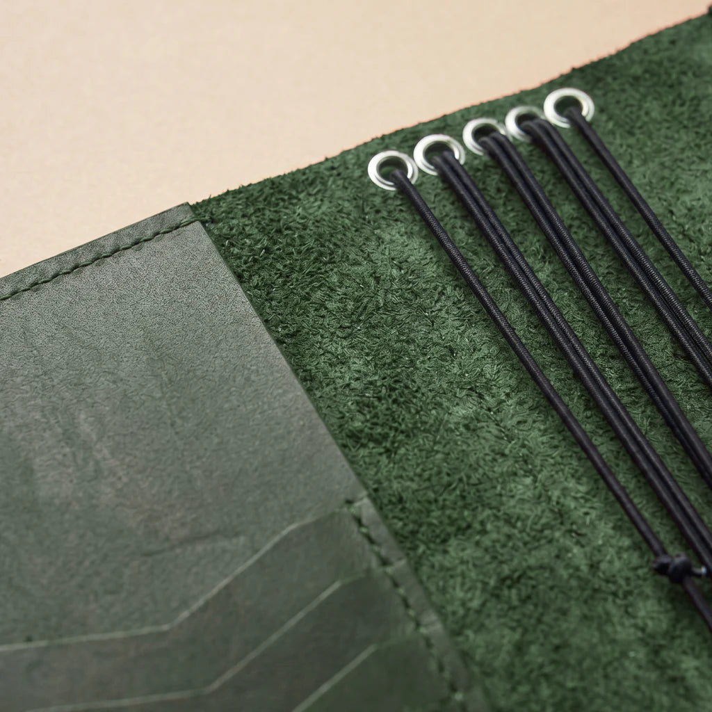 Personalized notebook wrap with pen loop and document pockets