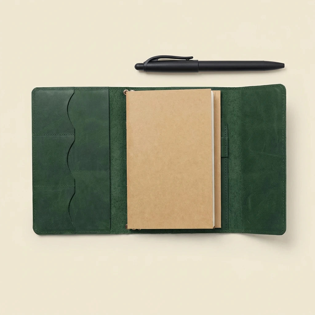 Green Trifold Journal