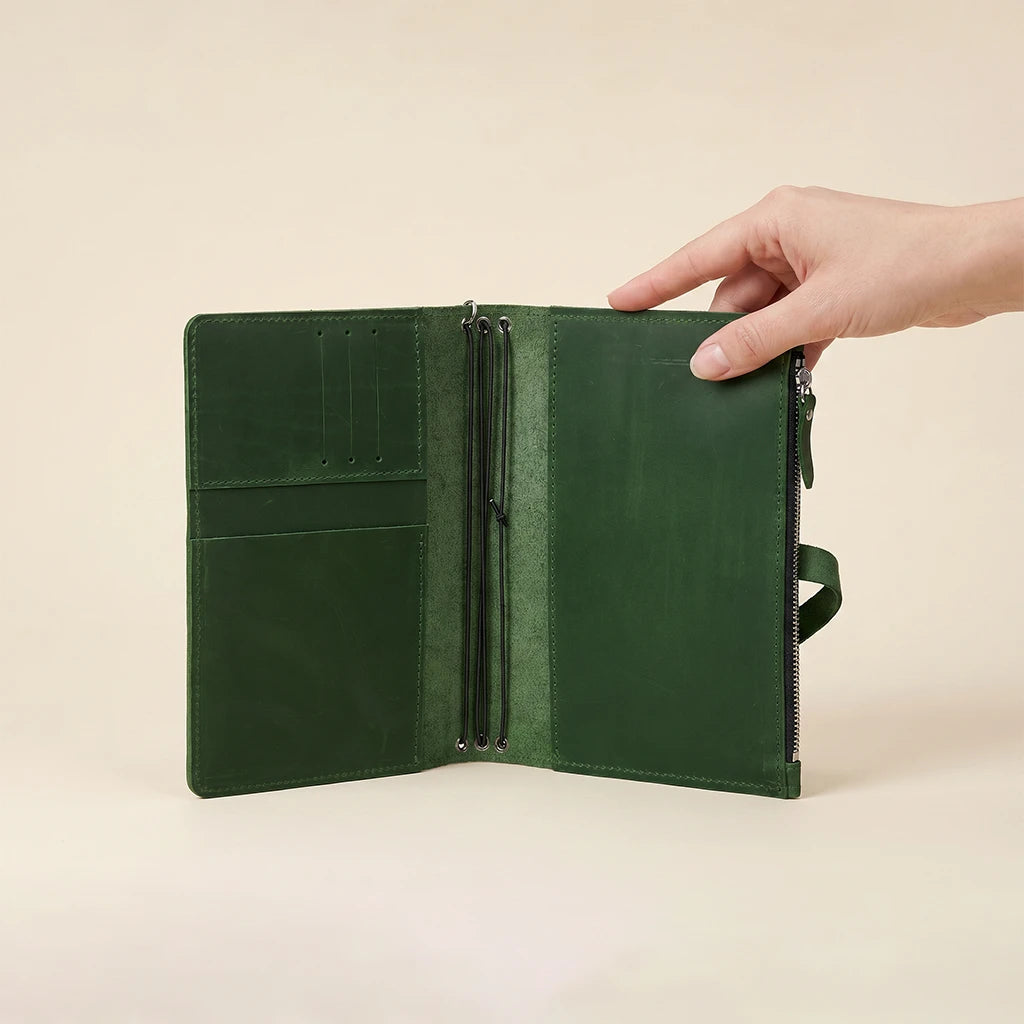 A6 Notebook Cover with Pockets